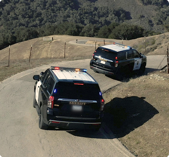 Patrol cars out in the field